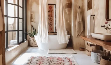 How to create a boho bathroom: 32 warm, earthy ideas