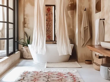 How to create a boho bathroom: 32 warm, earthy ideas
