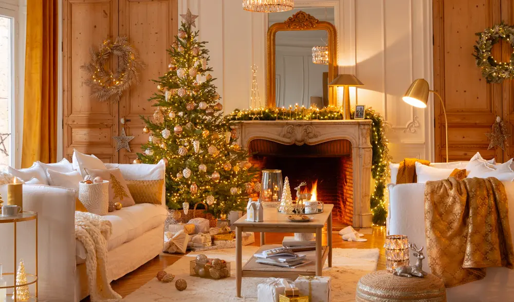 How to use gold Christmas decor without overdoing it
